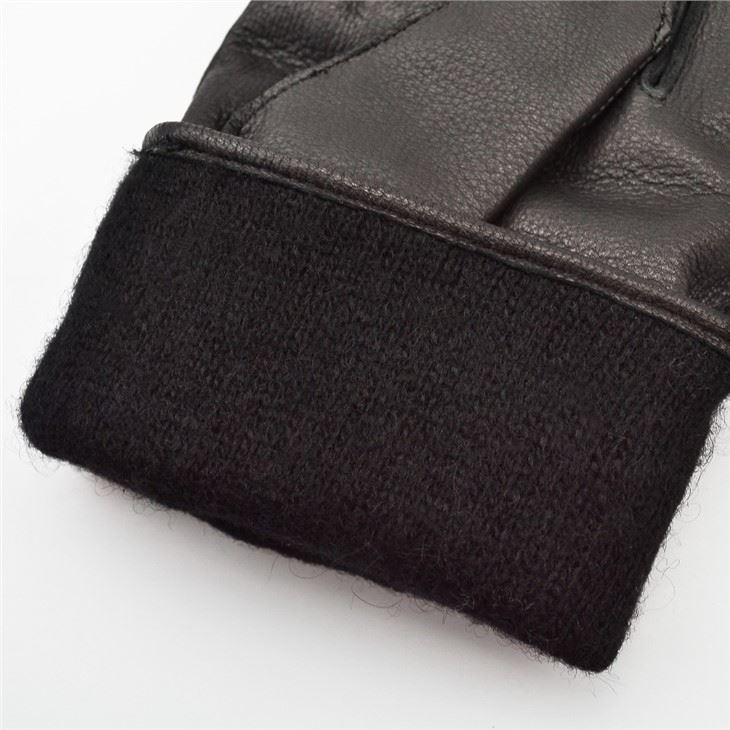 Leather gloves nylon sheepskin warm riding gloves